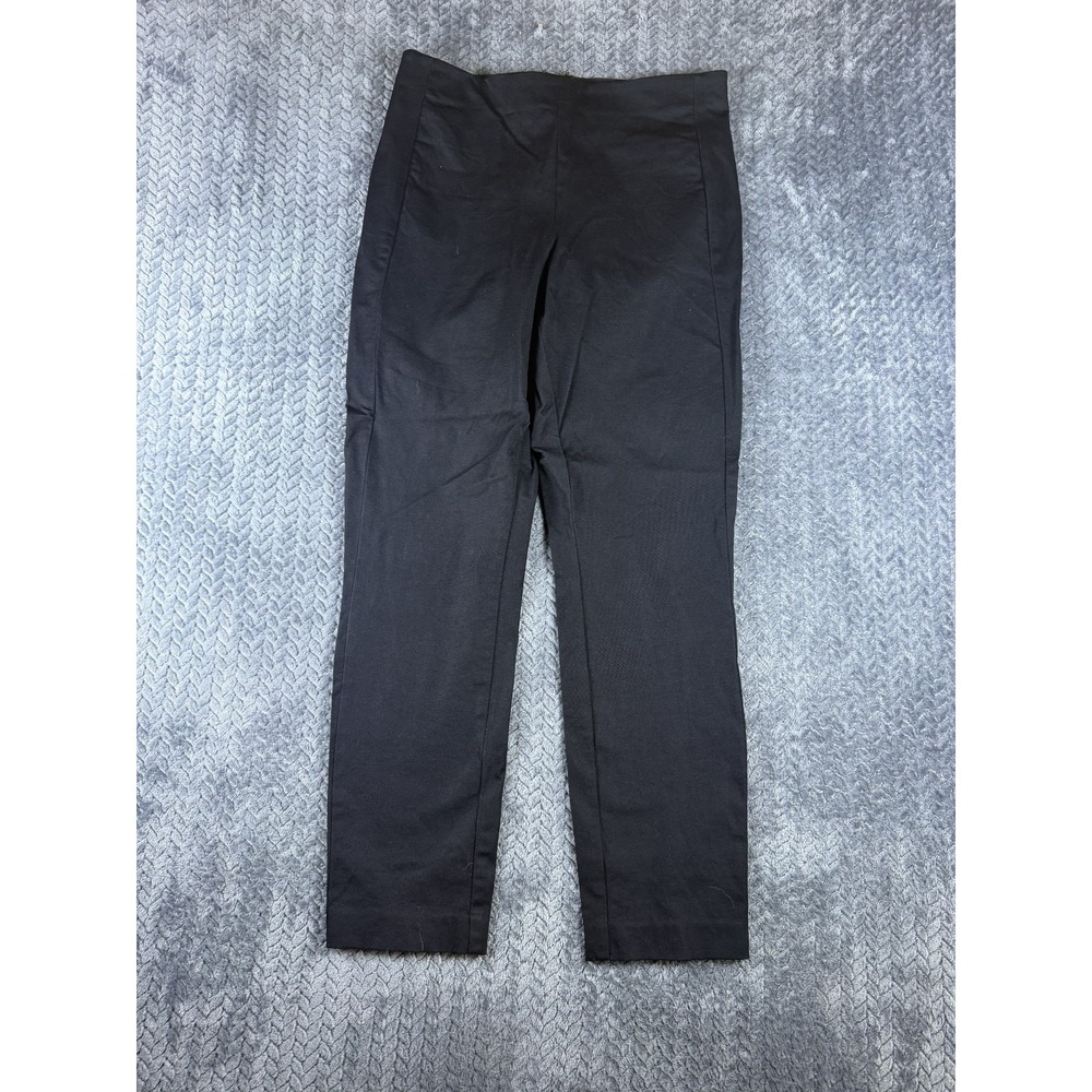 Madewell Pants Women 28 Black Cotton Stretch Pockets Back Zip Skinny Leg Classic